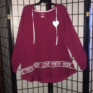 💥PLUS SIZE💥 “Love,Hope” Long sleeve Shirt